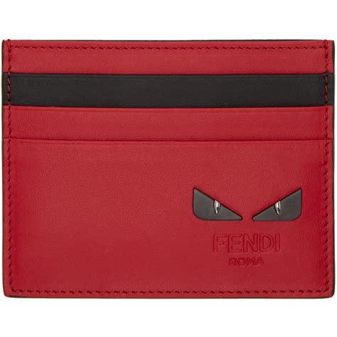 fendi black bag bugs card holder